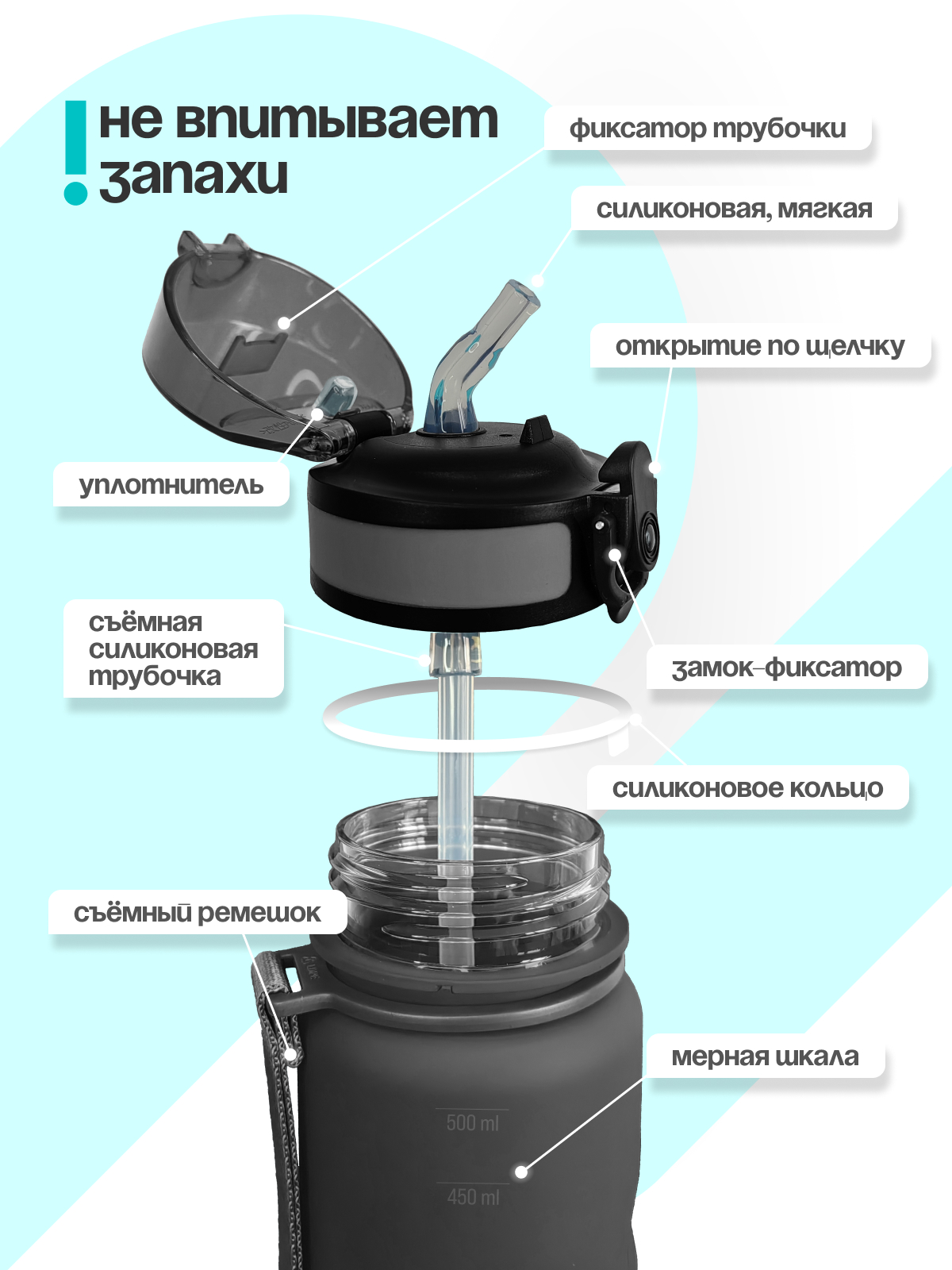 Бутылка UZSPACE 500 мл - фото 3