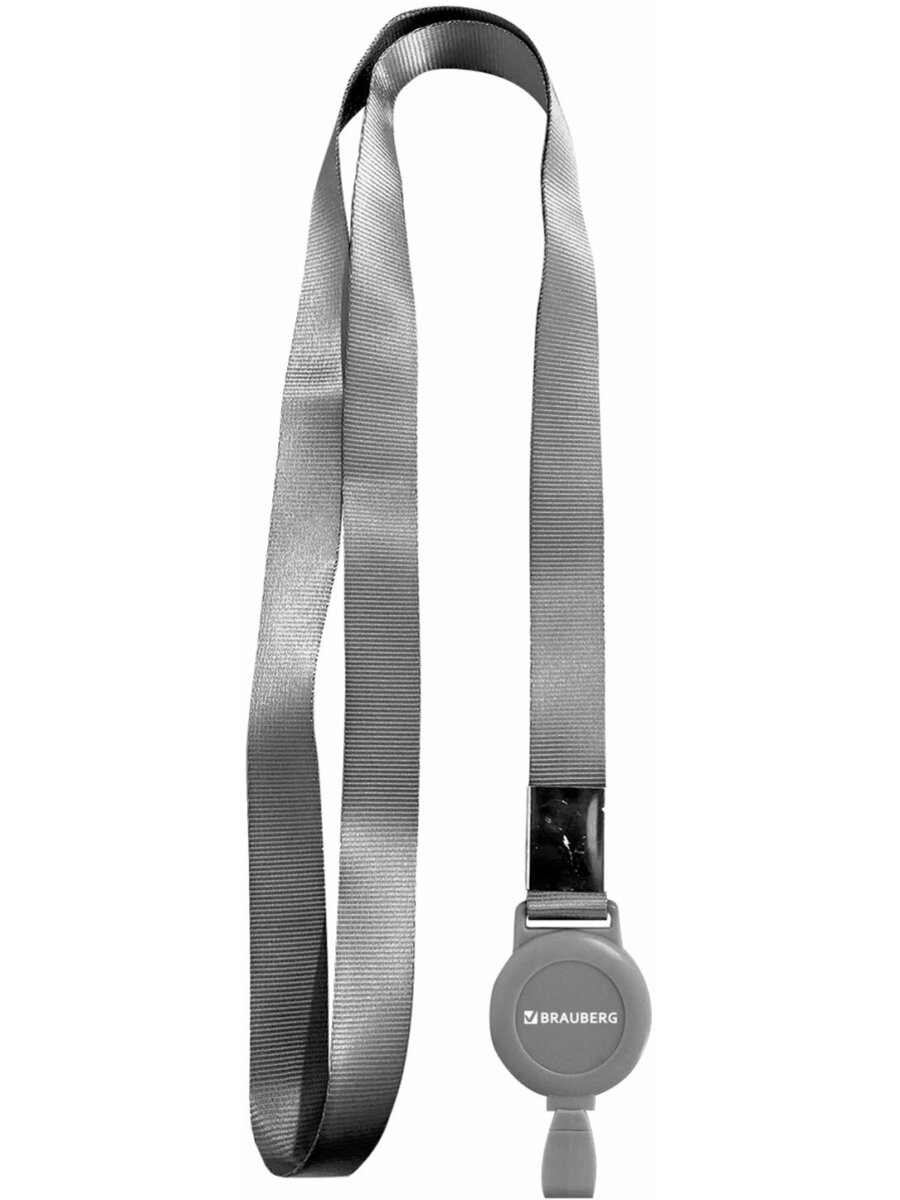 Держатель для бейджа Brauberg серый - фото 2