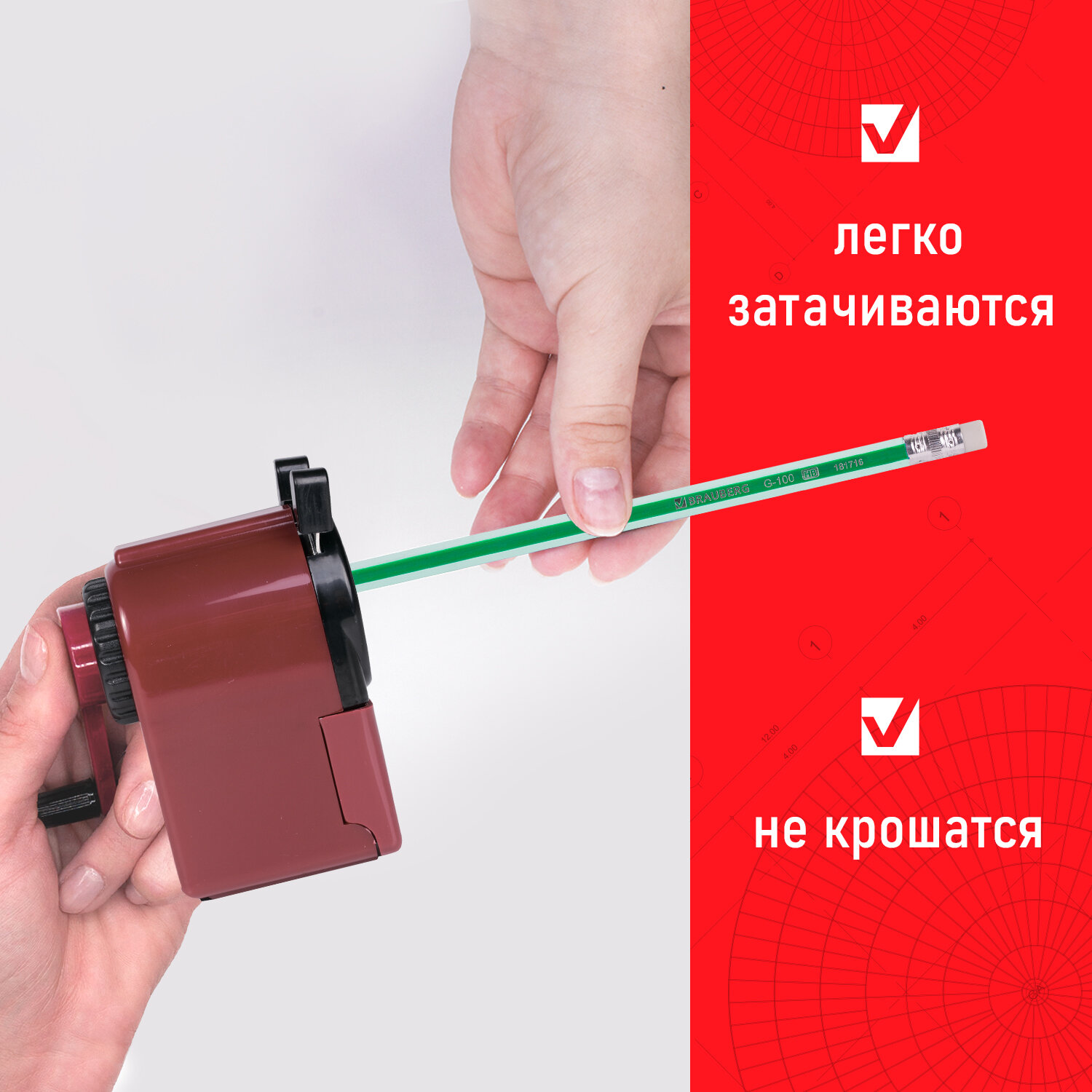 Карандаши чернографитные Brauberg 12 шт. - фото 4