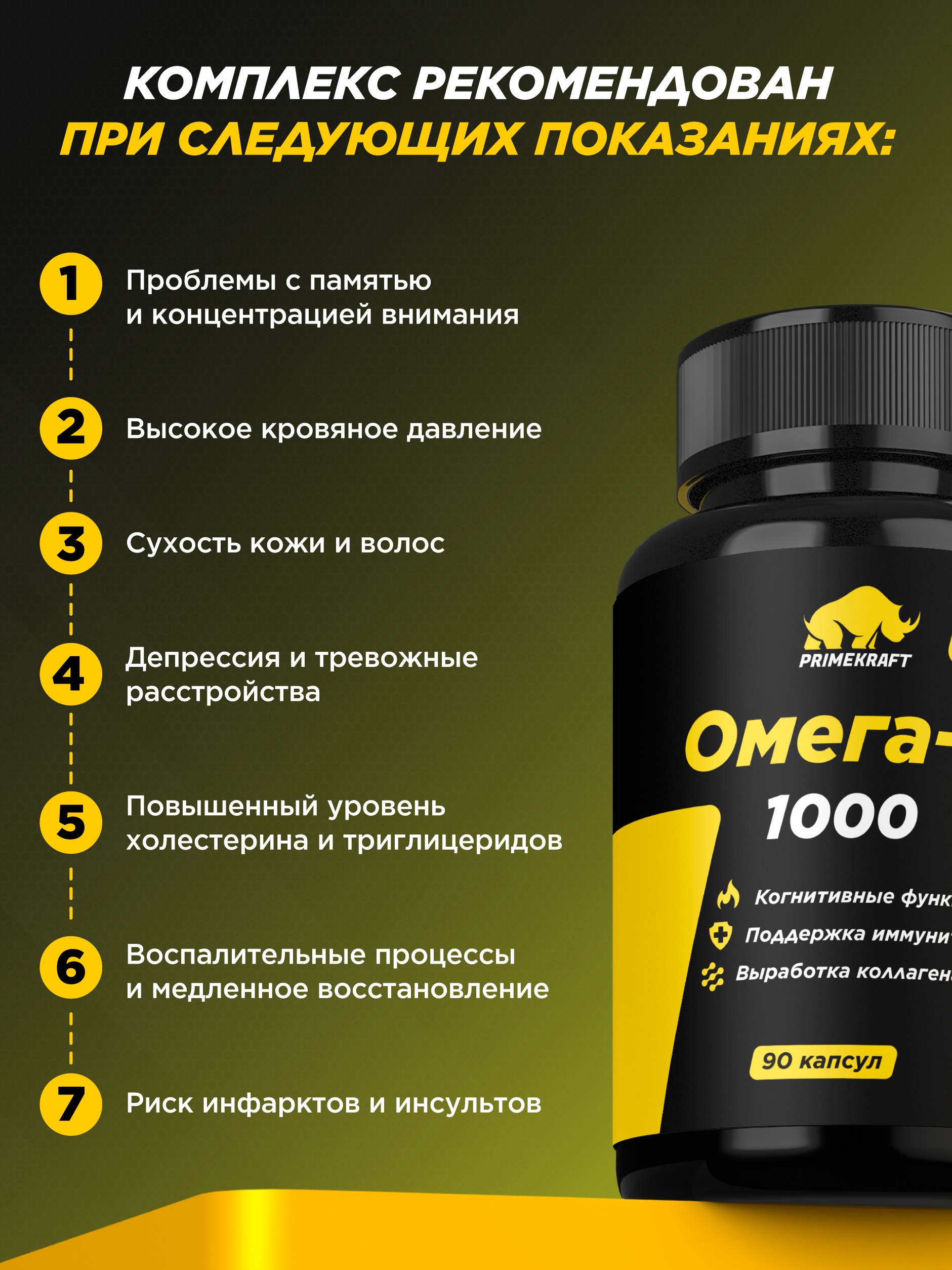 Омега-3 Prime Kraft 1000 mg 90 капсул Витамины для взрослых - фото 9