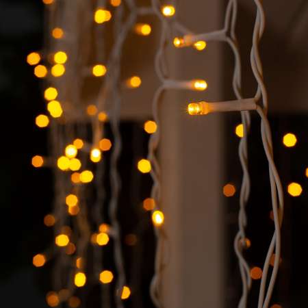 Гирлянда Luazon «Бахрома» ip44 умс белая нить 232 led свечение жёлтое 220 в