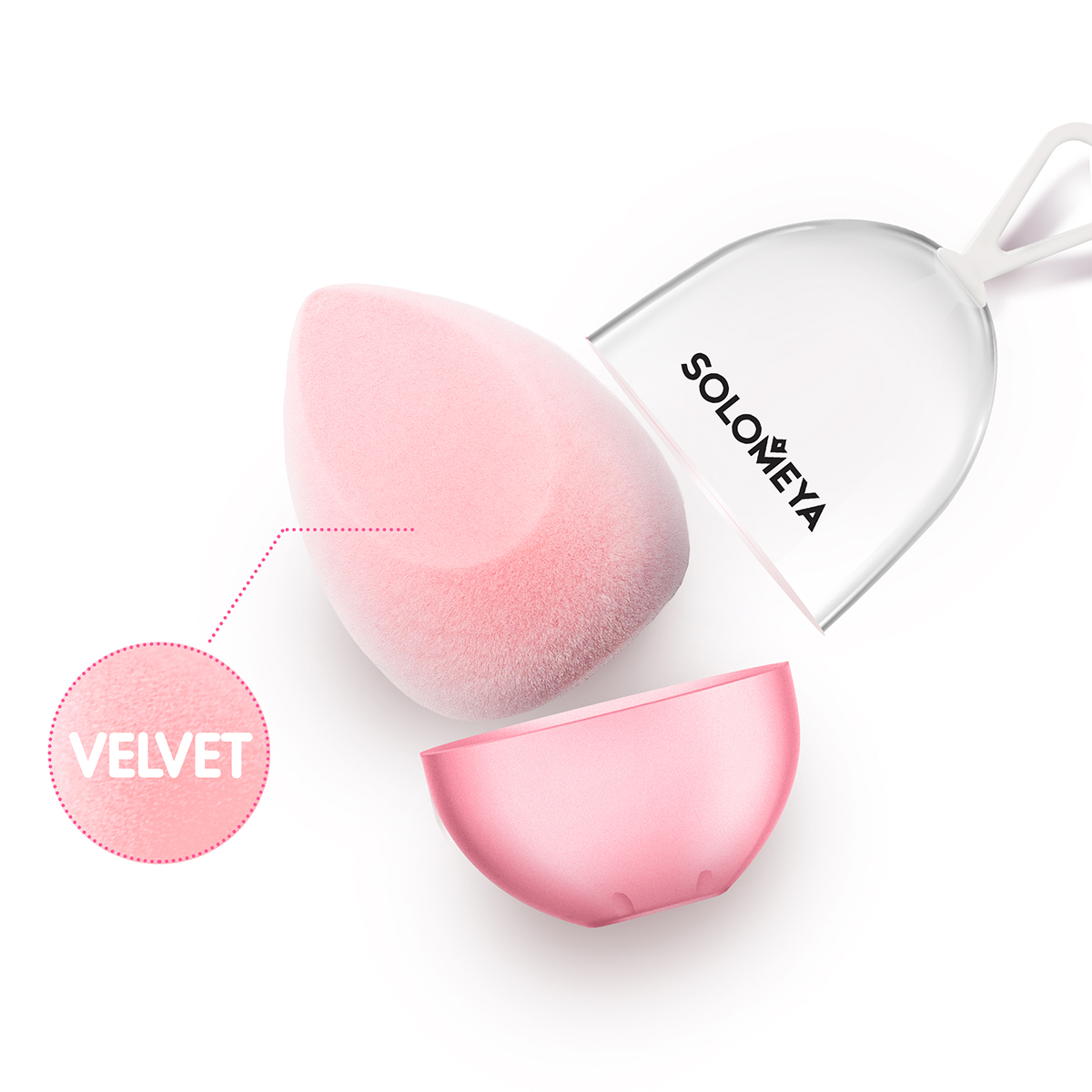 Для макияжа SOLOMEYA Вельветовый косметический спонж - фото 2