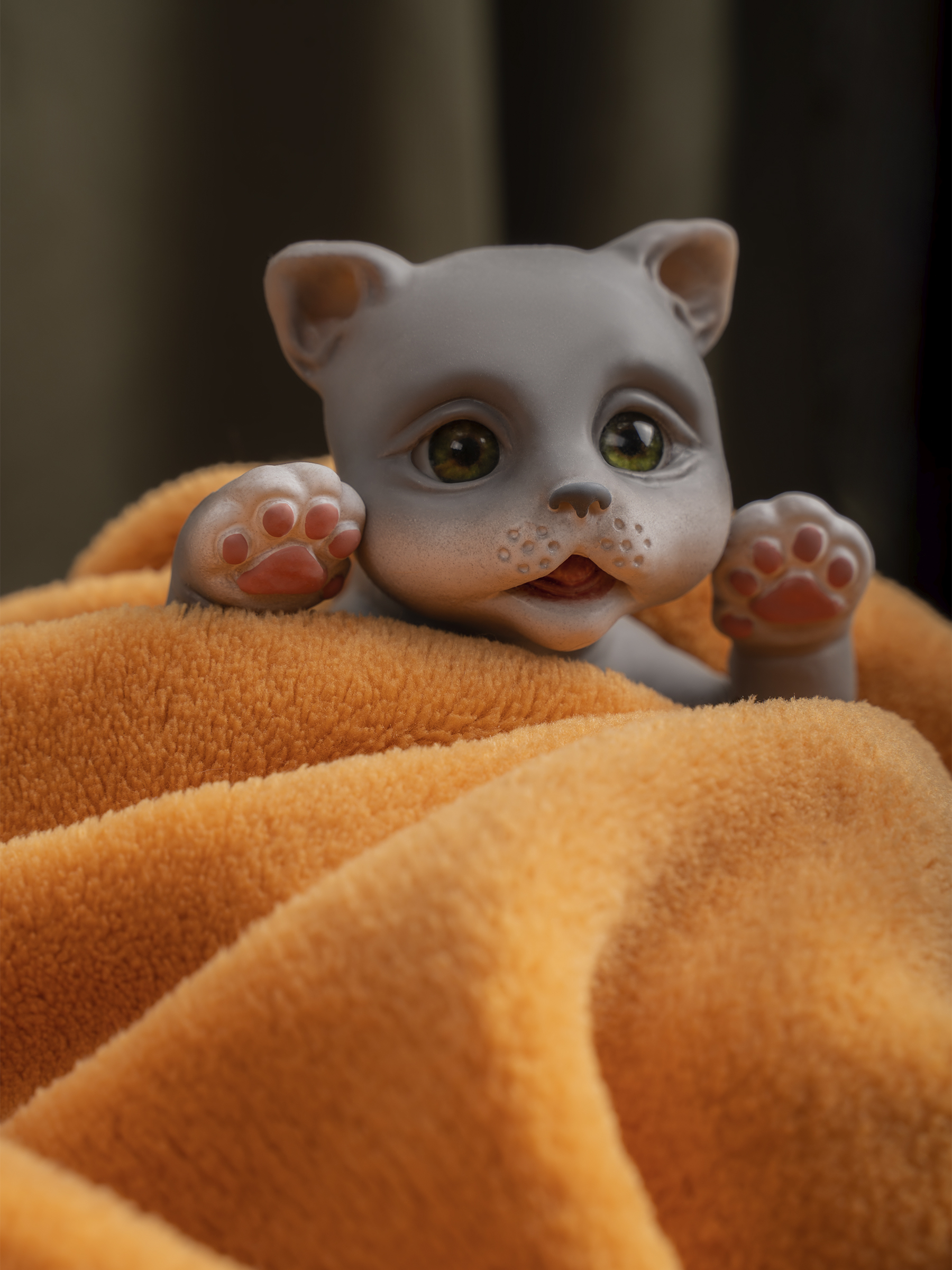 Кукла мини Magic Manufactory Magic Pets Кот реборн серый высота 19 см 4631175965861 - фото 22