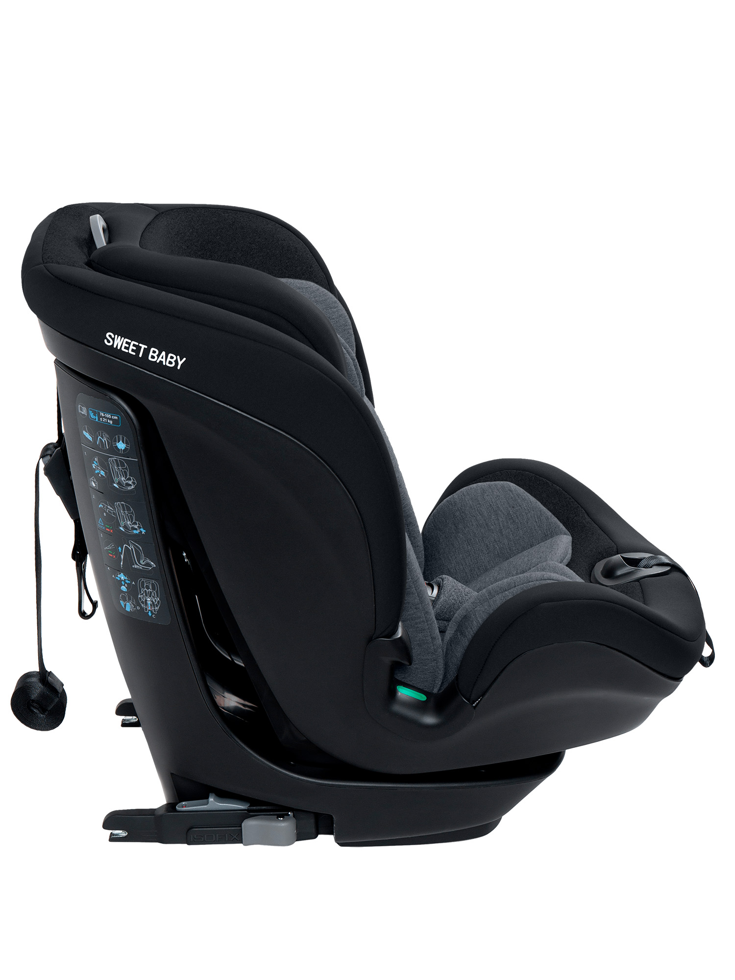 Автокресло Sweet Baby Gravity BH7613519 (О9) Black Isofix 1/2/3 (9-36 кг) черный - фото 16
