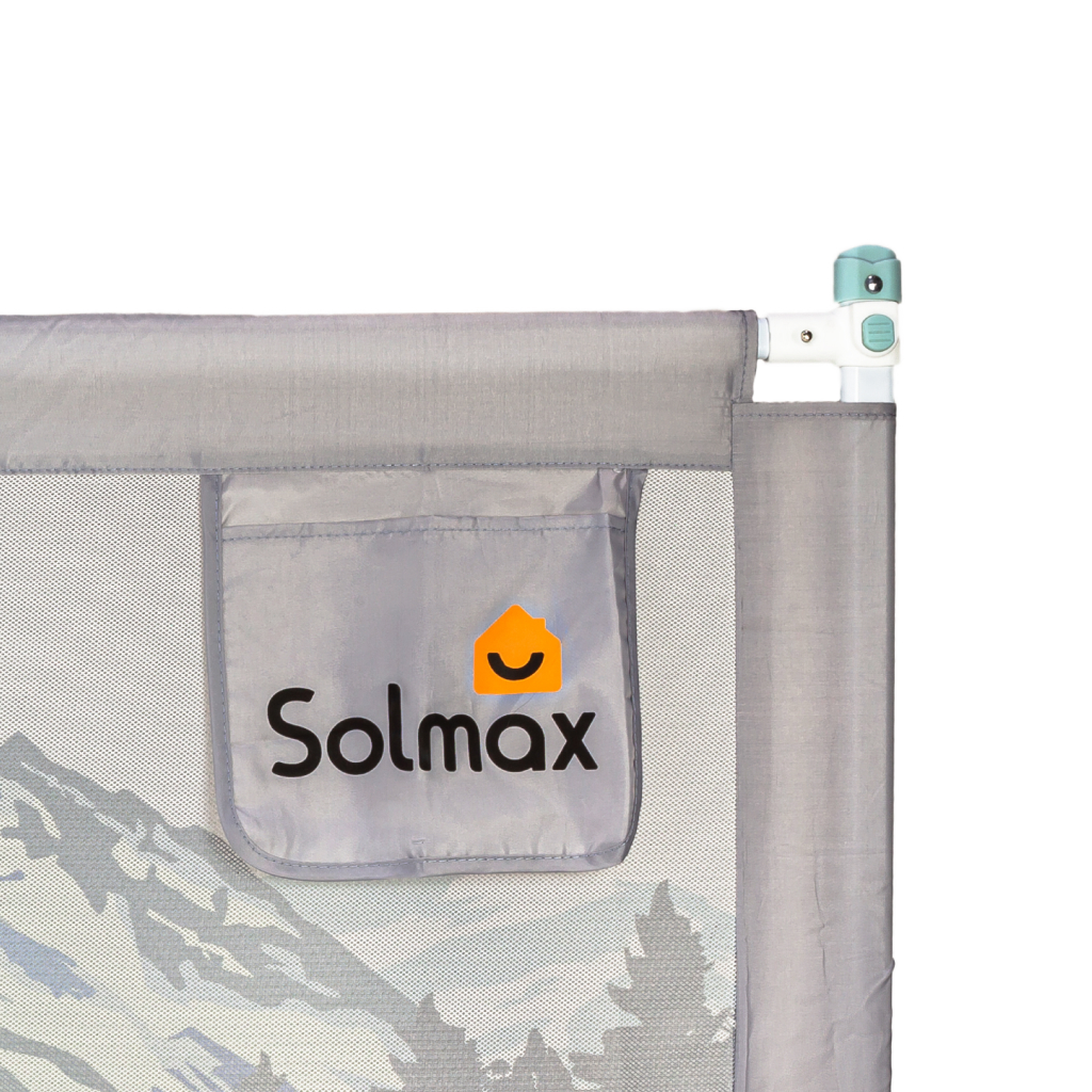 Защитный барьер для кровати Solmax для новорожденных 160 см серый - фото 10
