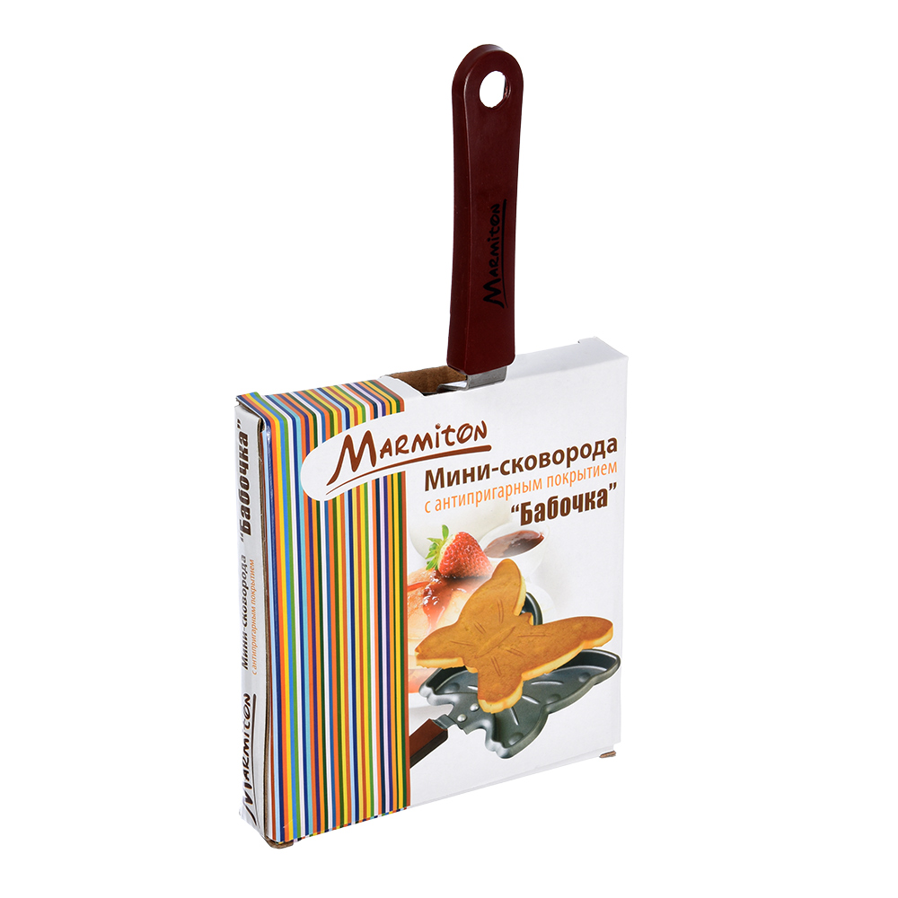 Мини-сковорода Marmiton Бабочка с антипригарным покрытием 14х27 см - фото 1