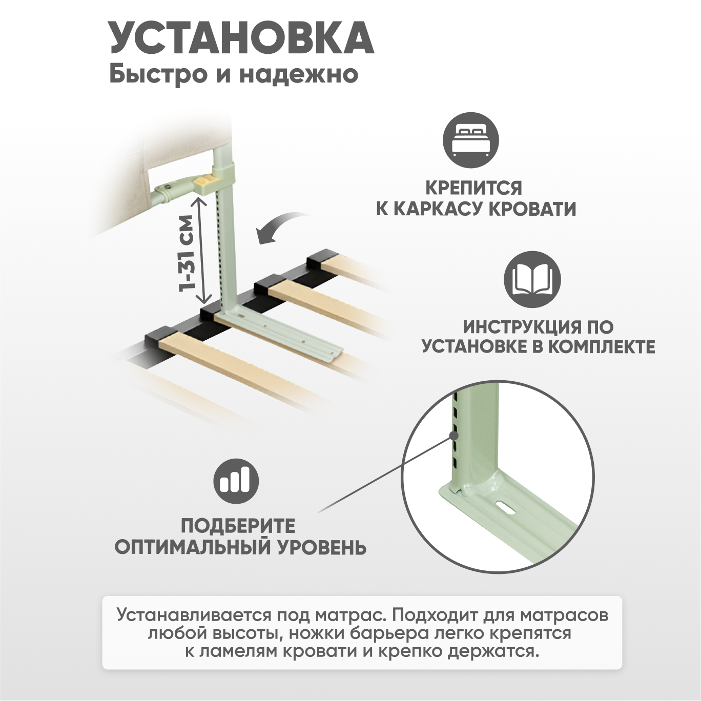 Барьер-ограничитель Solmax Синий 160 см - фото 6