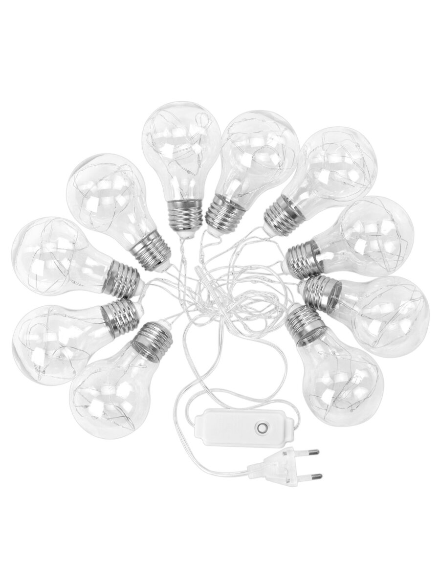 Гирлянда нить новогодняя Золотая сказка интерьерная для дома и на елку 3 м светодиодная Лампочки - фото 8