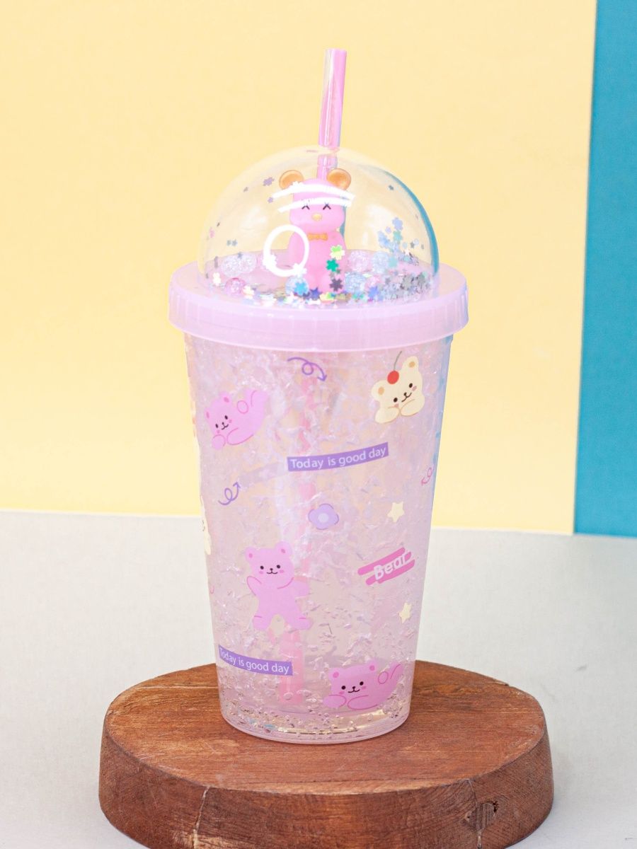 Стакан iLikeGift с трубочкой и крышкой 450 мл - фото 4