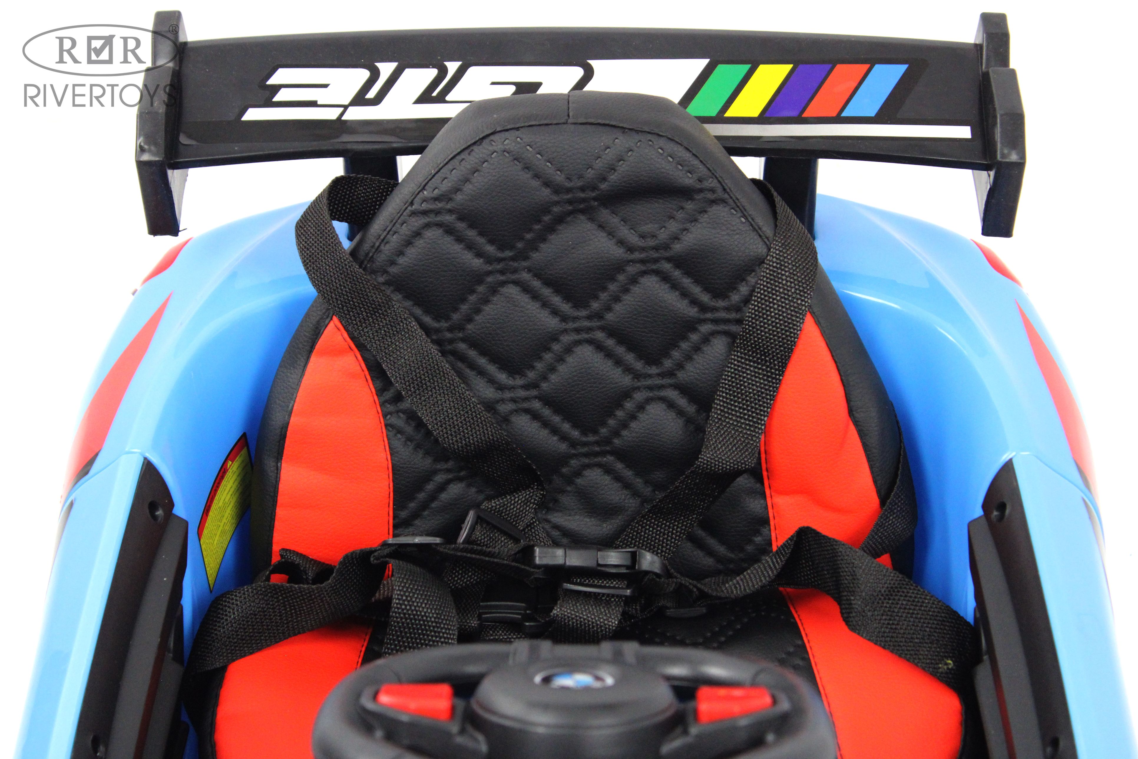 Электромобиль RIVERTOYS F444FF-BLUE С пультом ДУ - фото 12