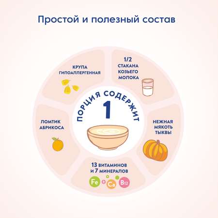 Каша Мамако кукурузная с тыквой и абрикосом на козьем молоке 200г с 5месяцев
