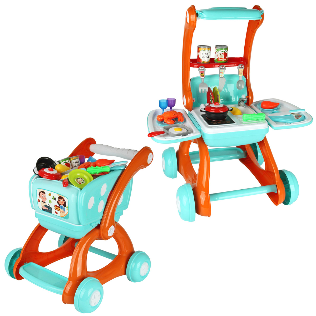 Игровой набор Veld Co тележки и корзинки - фото 4