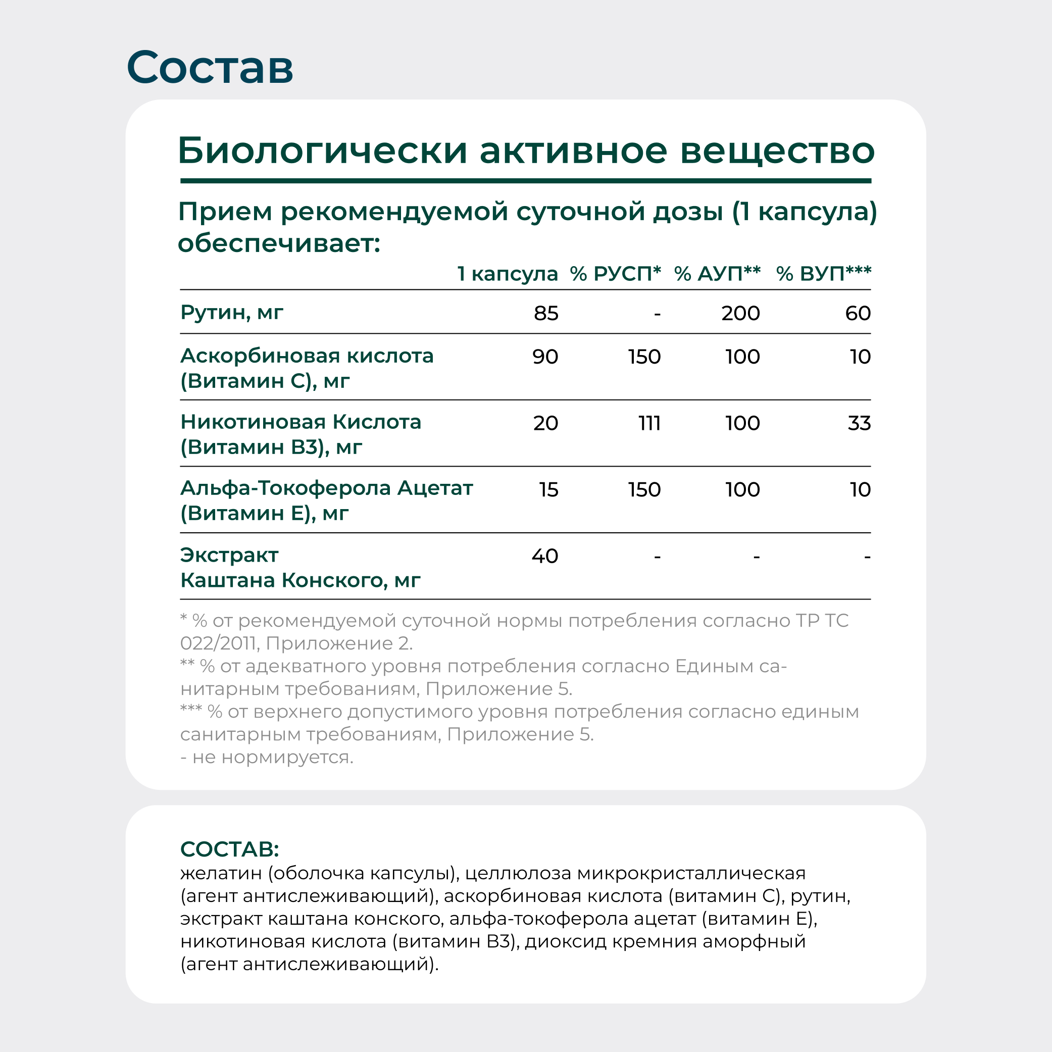 Венотоник с рутином LEAFTOGO от варикоза, отеков и тяжести в ногах, 60 капсул - фото 7