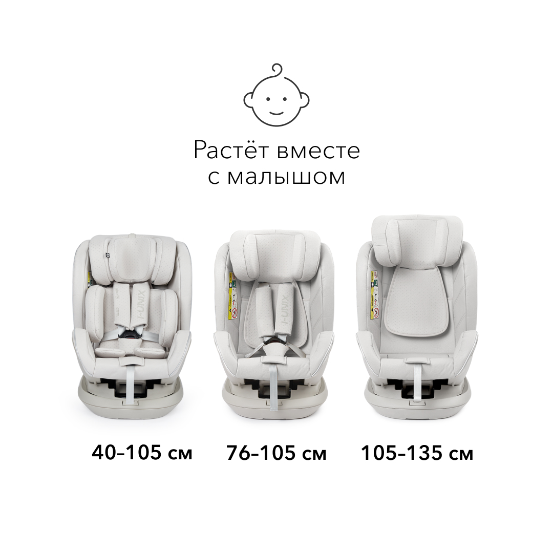 Автокресло Happy Baby I-Unix Isofix 0+/1/2/3 (0-36 кг) серый - фото 19