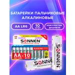 Батарейки алкалиновые Sonnen АА щелочные пальчиковые LR6 15А