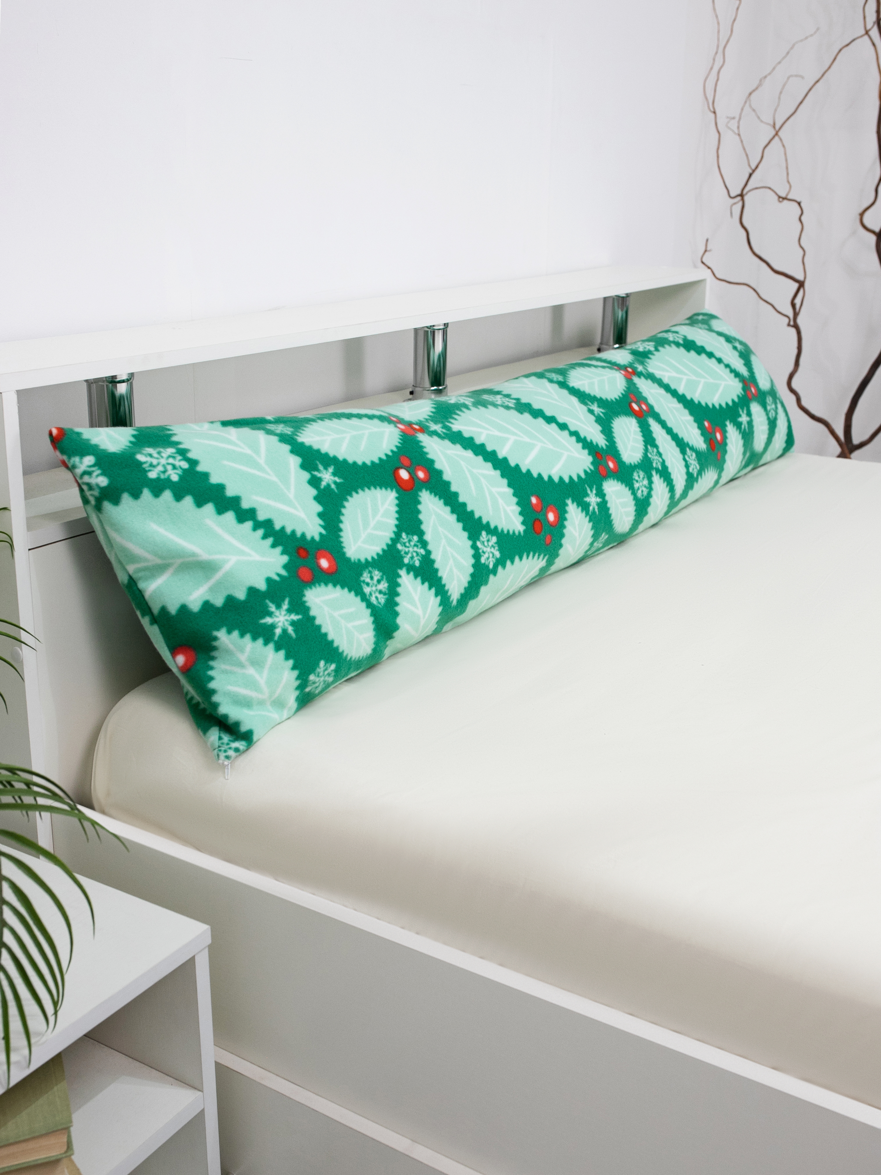 Наволочка Wellness Листья на подушку для беременных 35 x 165 см 1 шт. - фото 6