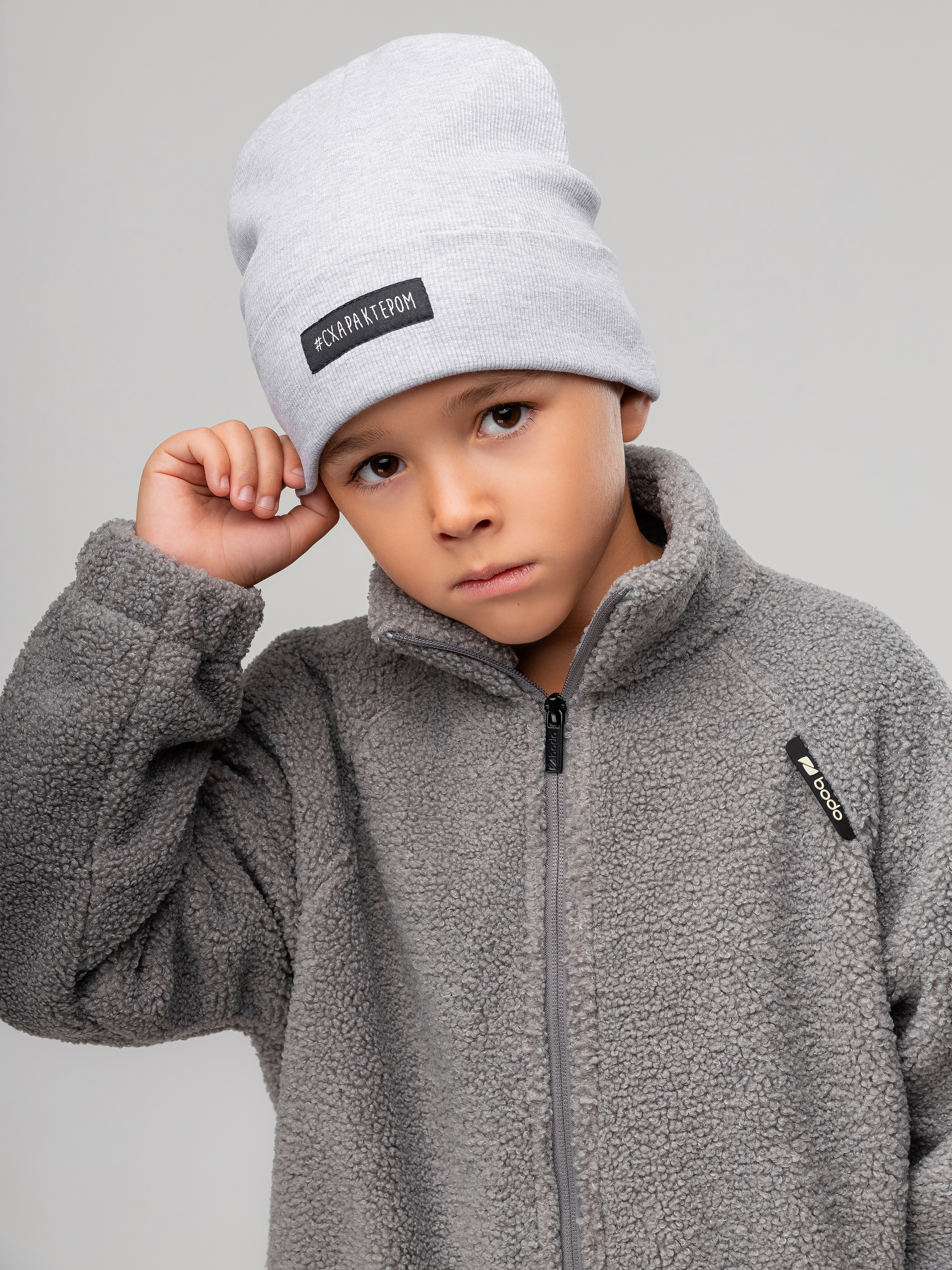 Шапка Bodo 10-310MU_серый меланж - фото 1