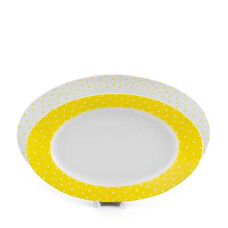 Сервиз столовый Zarin Porcelain Industries на 6 персон Italia F Spotty Yellow 28 предметов