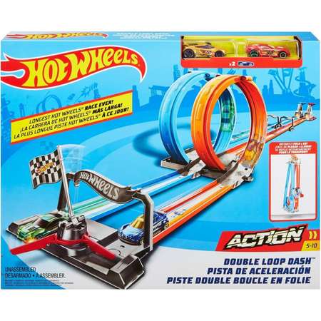 Трек Hot Wheels Скоростные мертвые петли с пусковой установкой