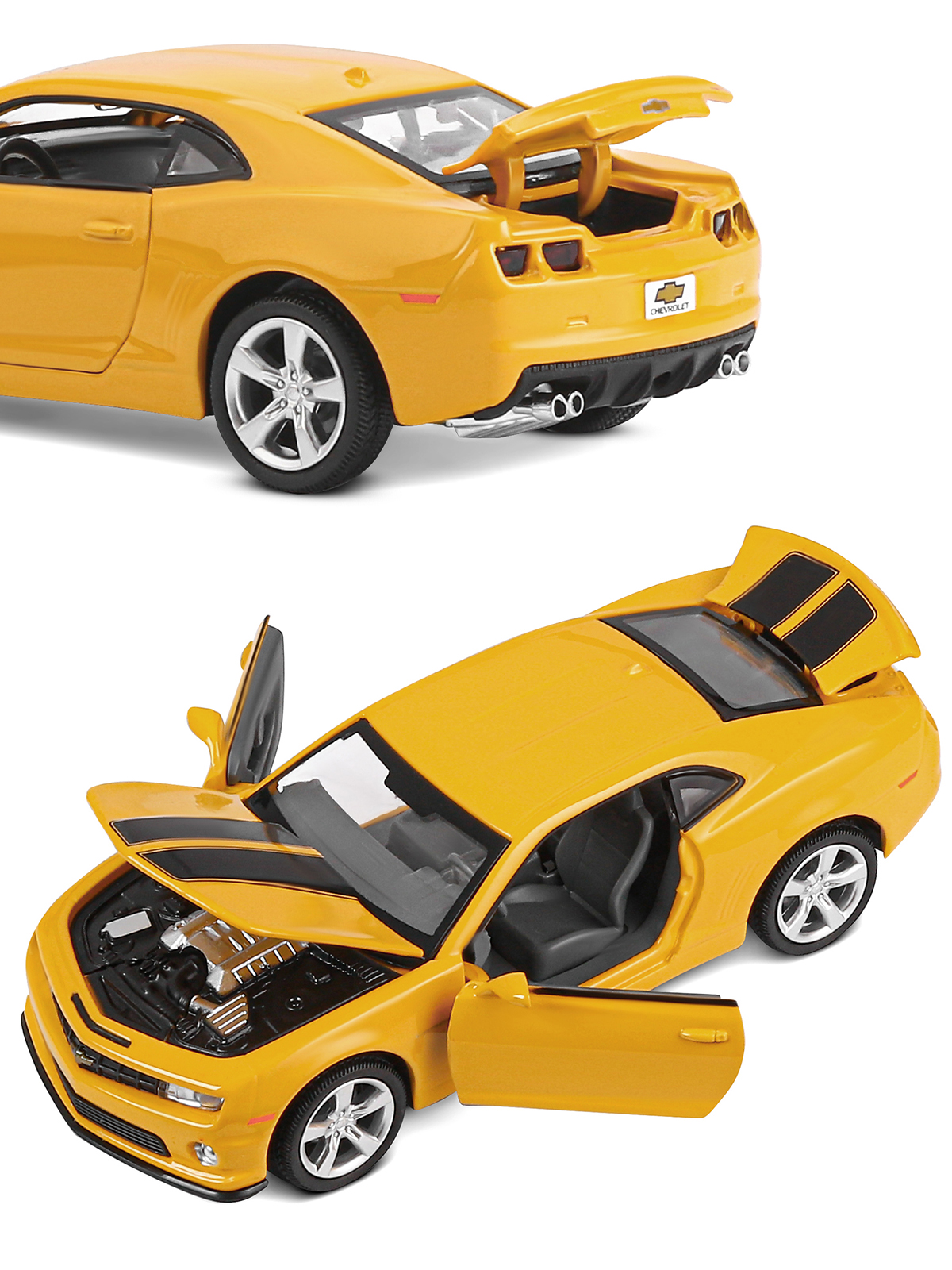 Автомобиль АВТОпанорама Chevrolet Camaro SS 1:32 JB1251155 - фото 11