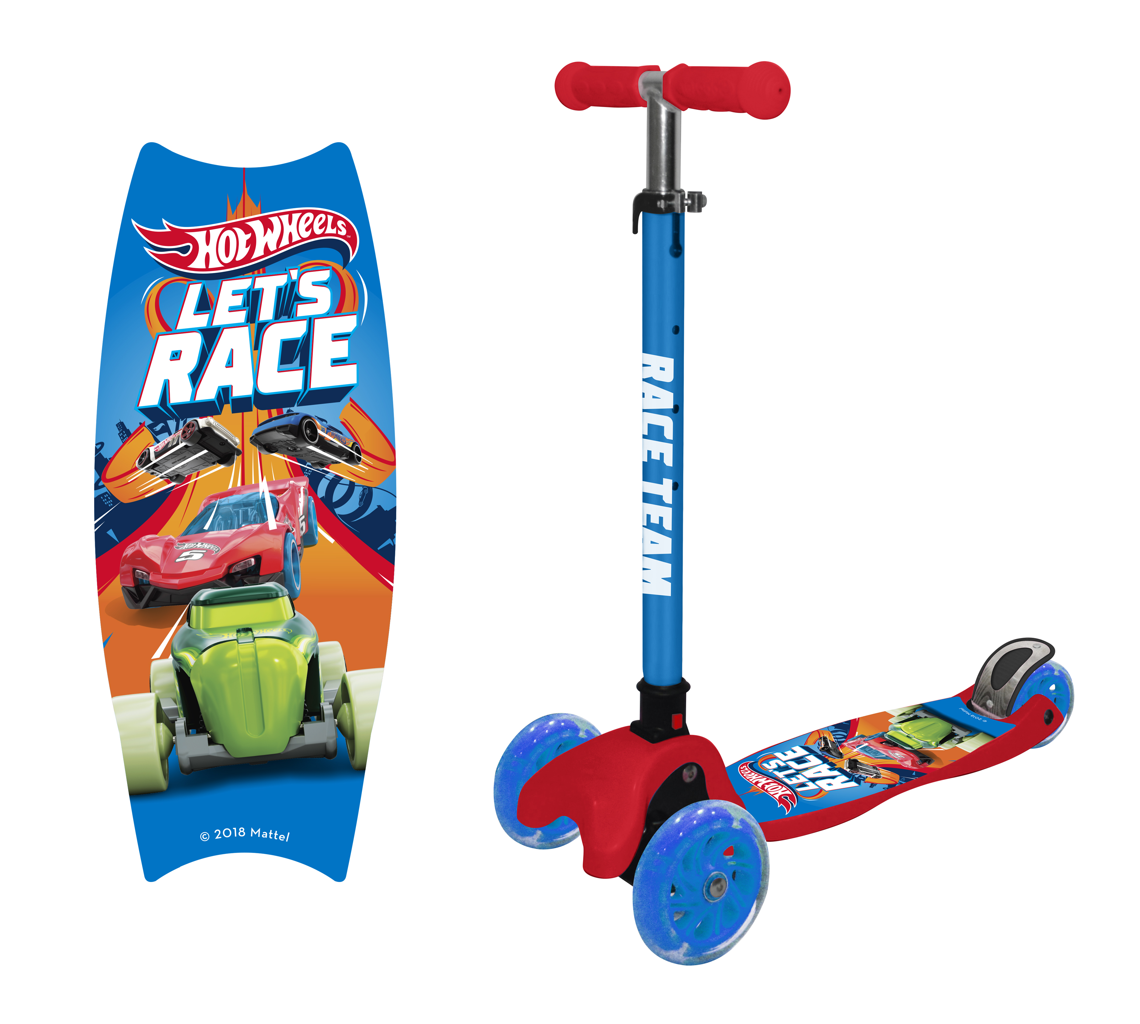Самокат Hot Wheels трехколесный - фото 5