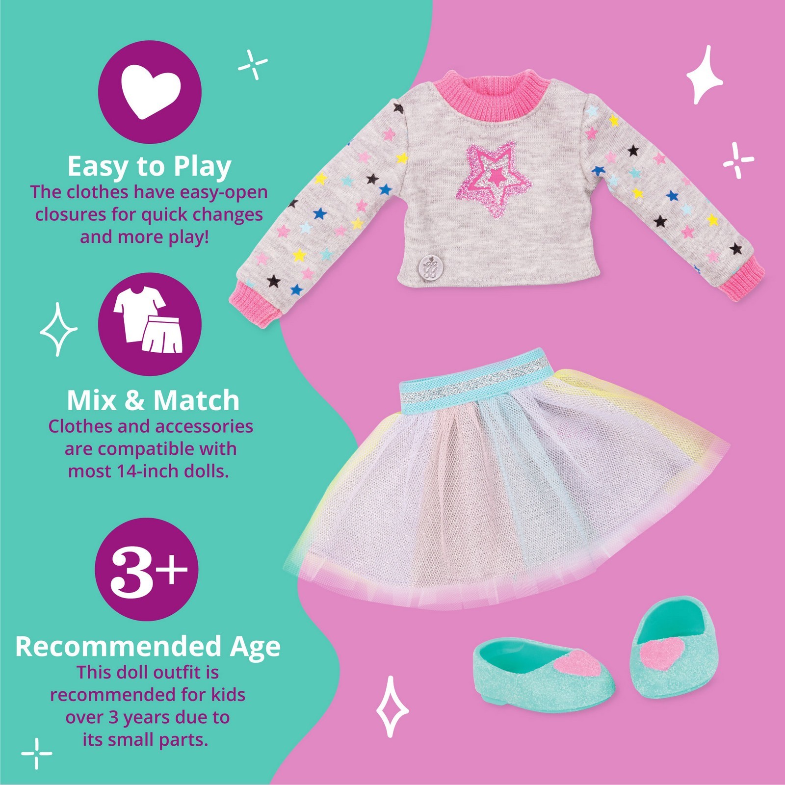 Одежда, обувь, аксессуар к одежде для кукол Glitter Girls GG50108 - фото 4