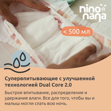Подгузники Nino Nana S (4-6 кг) 3 шт.