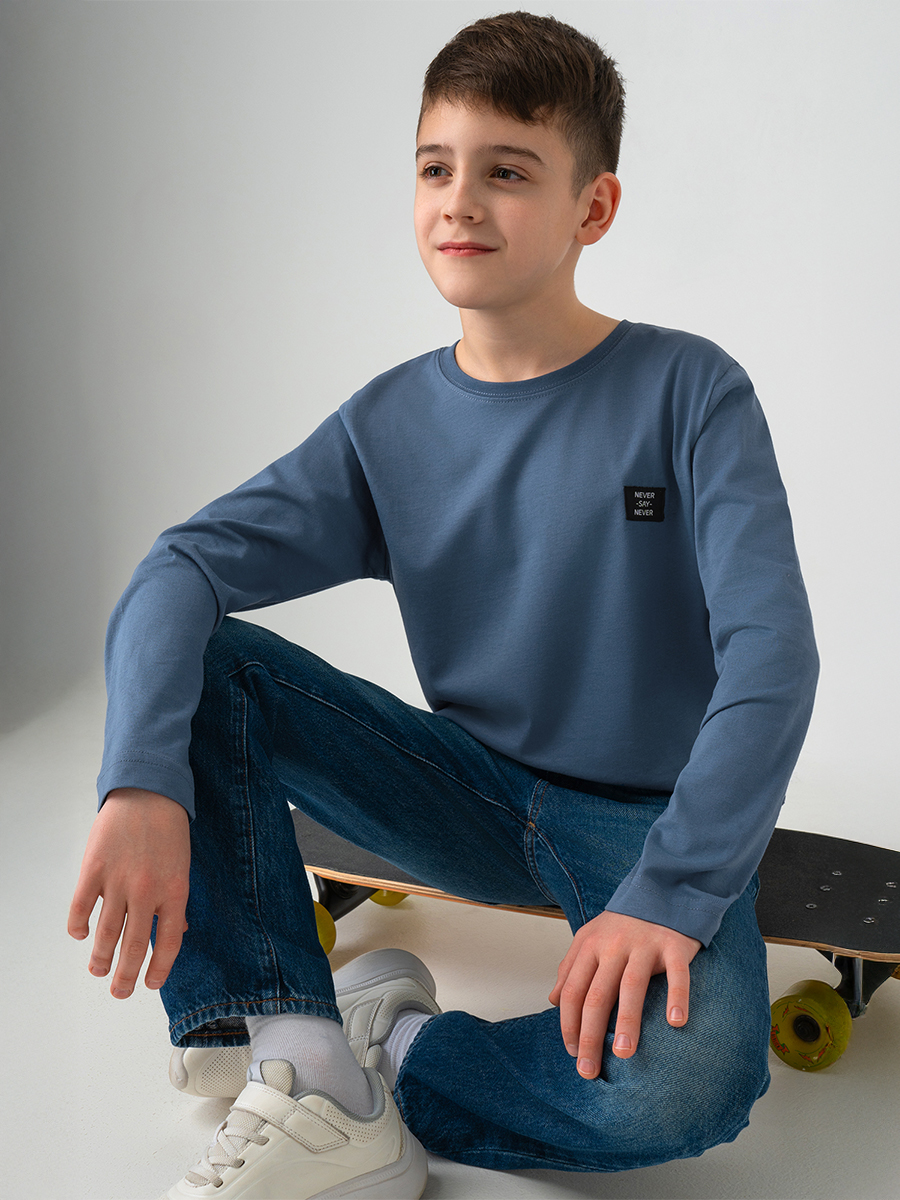 Лонгслив BONITO KIDS SS6096джинсовый - фото 12