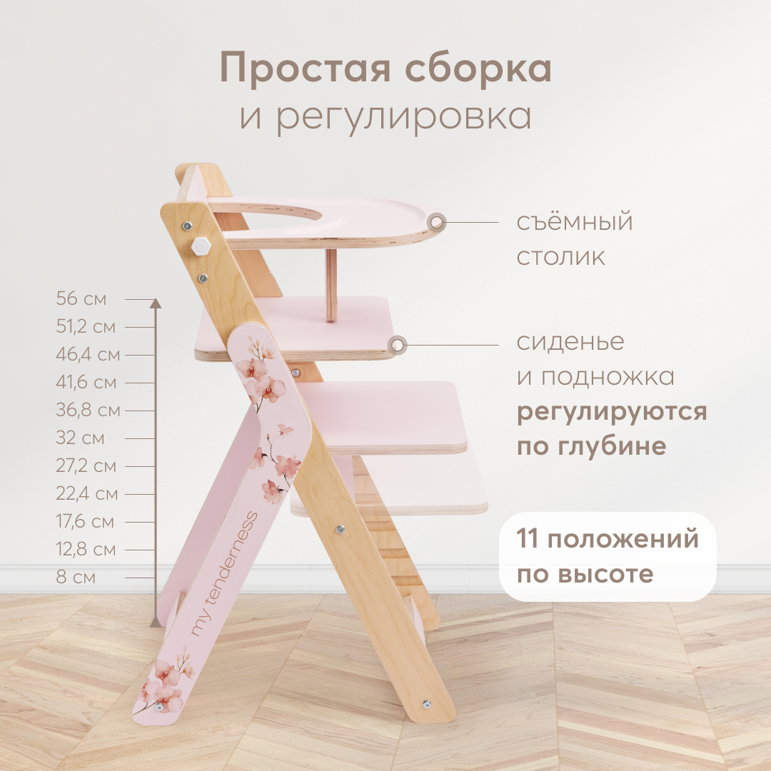 Стульчик для кормления Happy Baby Calmy классический - фото 7