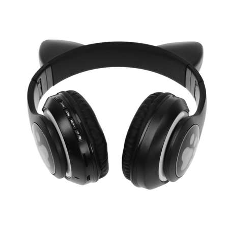 Наушники-Кошки Sima-Land MYBIT W-32 беспроводные MIC BT 5.0 AUX microSD MP3 400 мАч черные