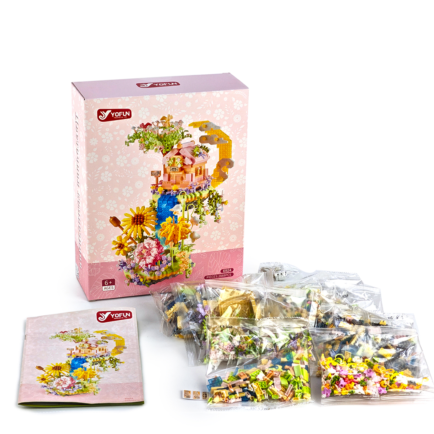 Конструктор Yiwu Yofun Trading Co Balody Цветочная композиция 2888 дет. - фото 2