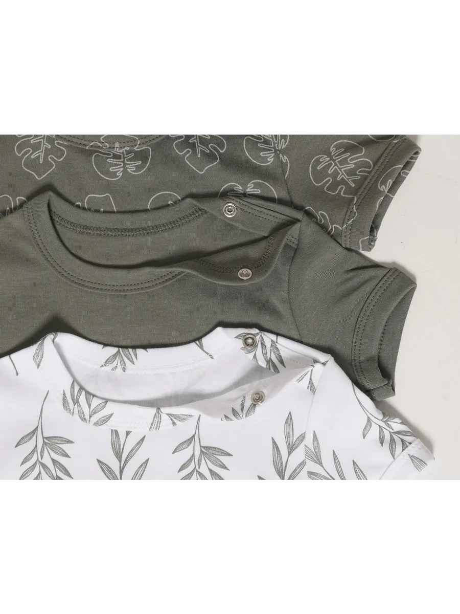 Футболка 3 шт Супер Пупс нбр/3пр/футб/хакиветочкилисточки - фото 12