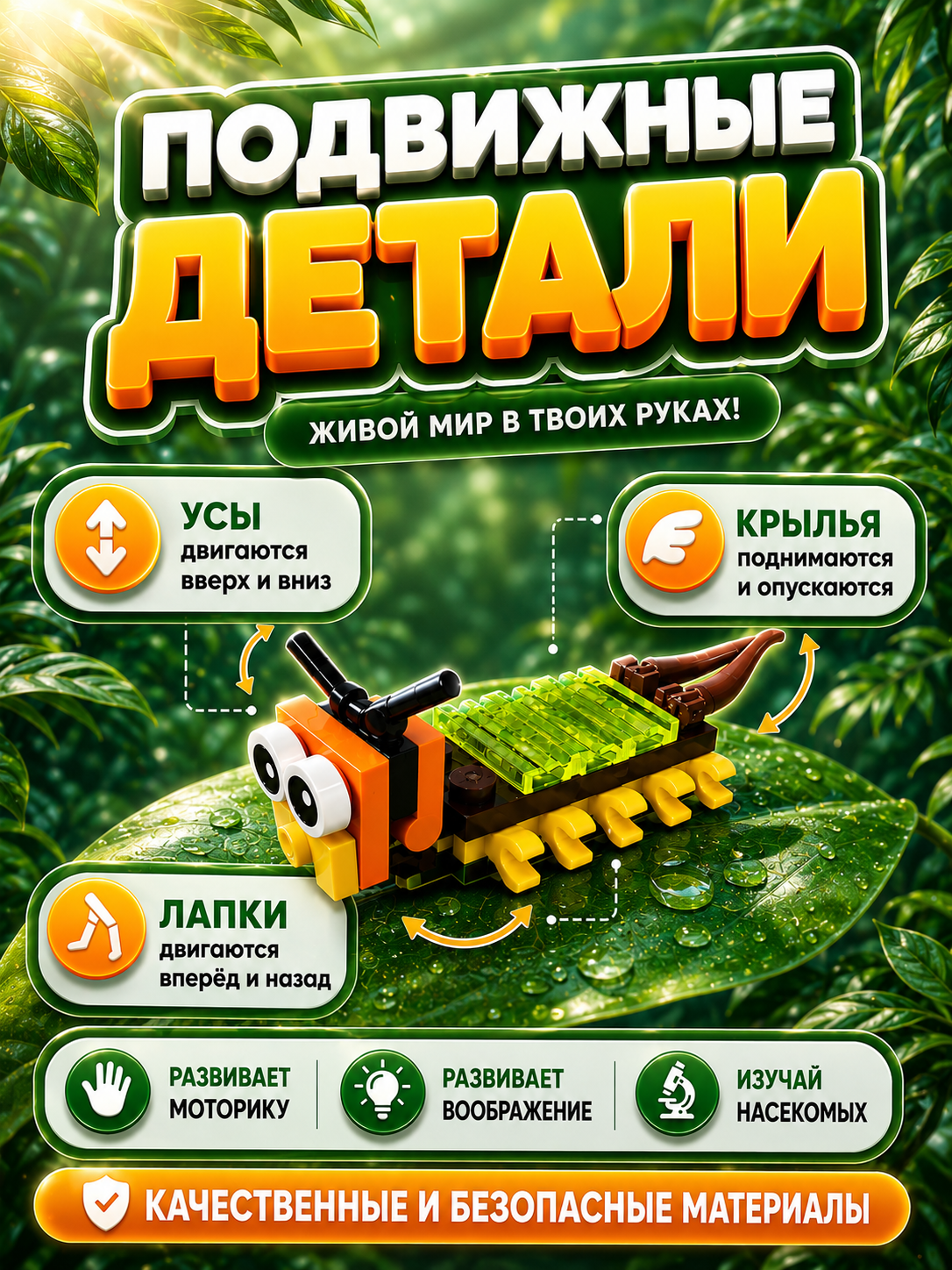 Конструктор LampStory "Мир жучков" 300 дет. - фото 5