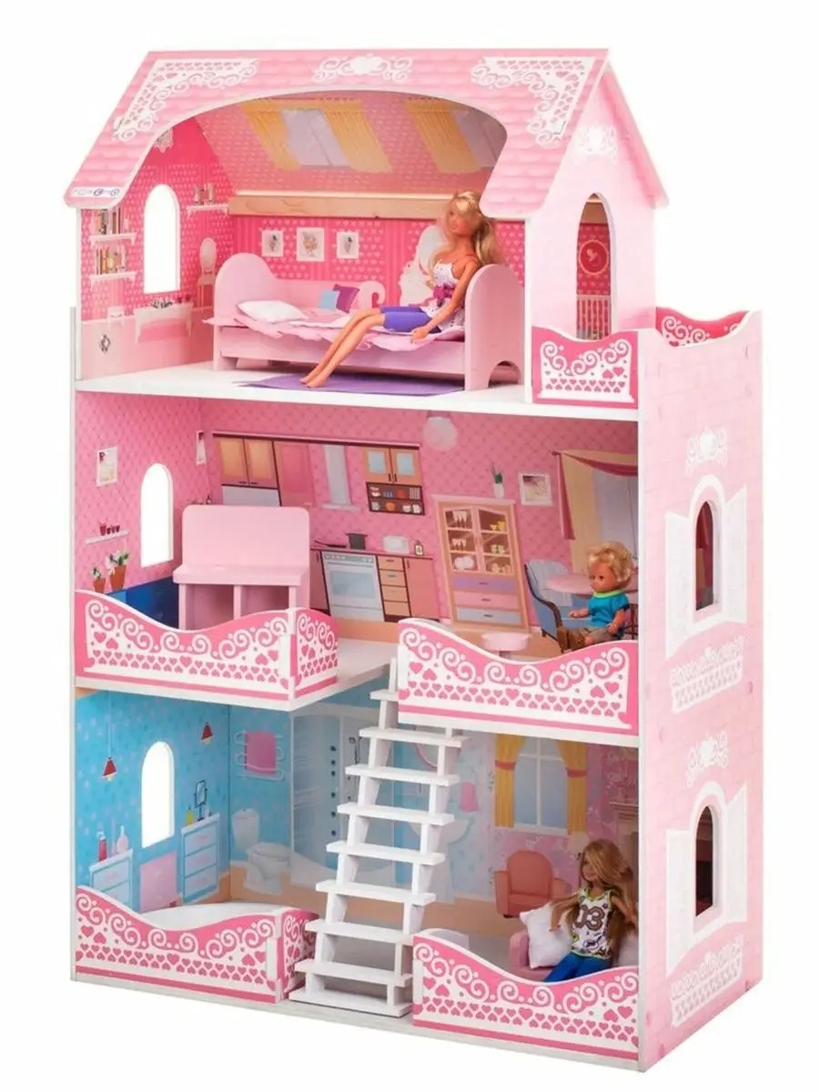 Домик для кукол PAREMO 90 см с мебелью PD318-07 - фото 8