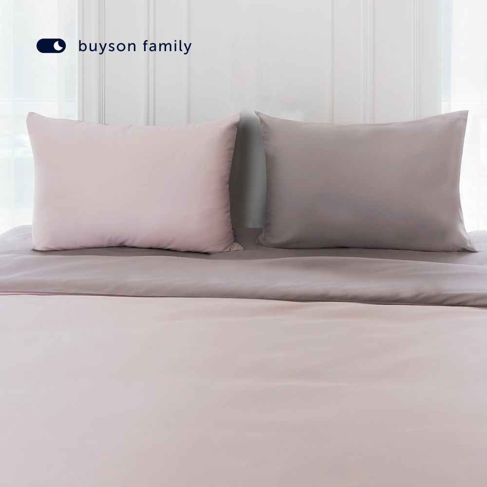Пододеяльник buyson BuyColor 2 спальный 172х205 см, хлопок (сатин), Песок/Роза - фото 11