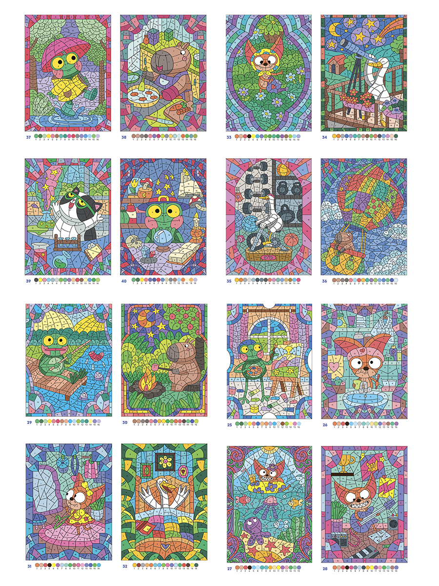 Раскраска по номерам Проф-Пресс большая Капибара и Гусь 100 сюжетов - фото 11