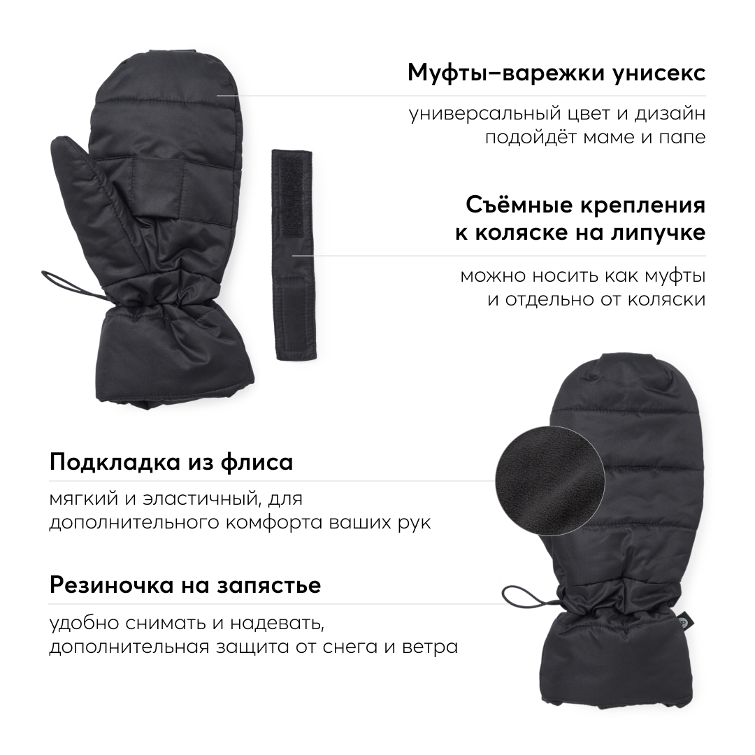 Муфта Happy Baby 89046_true-black - фото 3