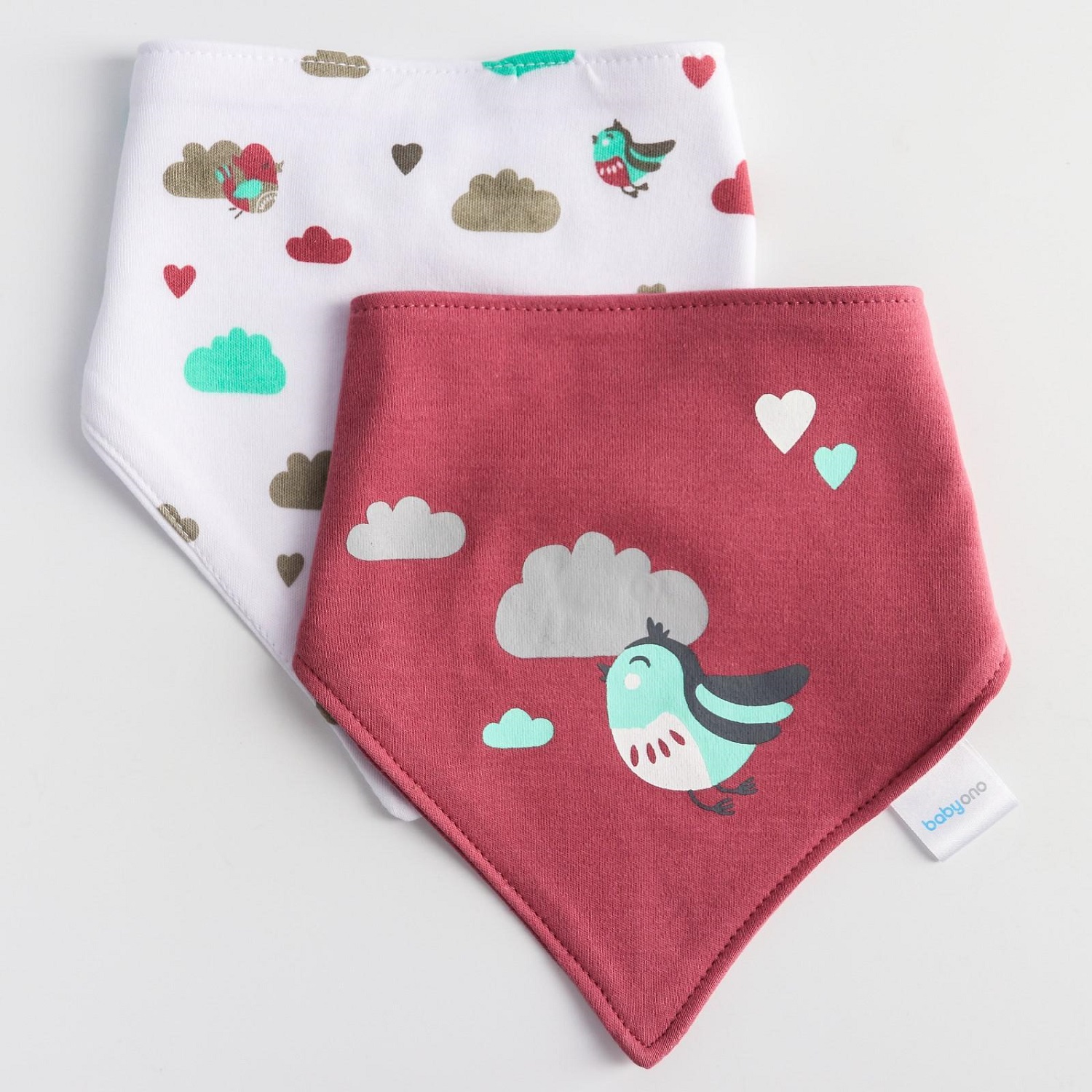 Нагрудник Babyono текстиль 2 шт. в ассортименте - фото 15
