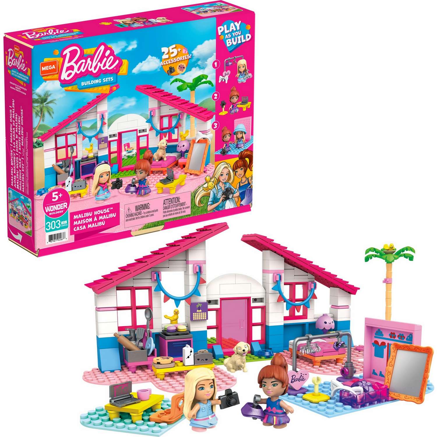 Конструктор Mega Construx Barbie Домик мечты 303 дет. - фото 12