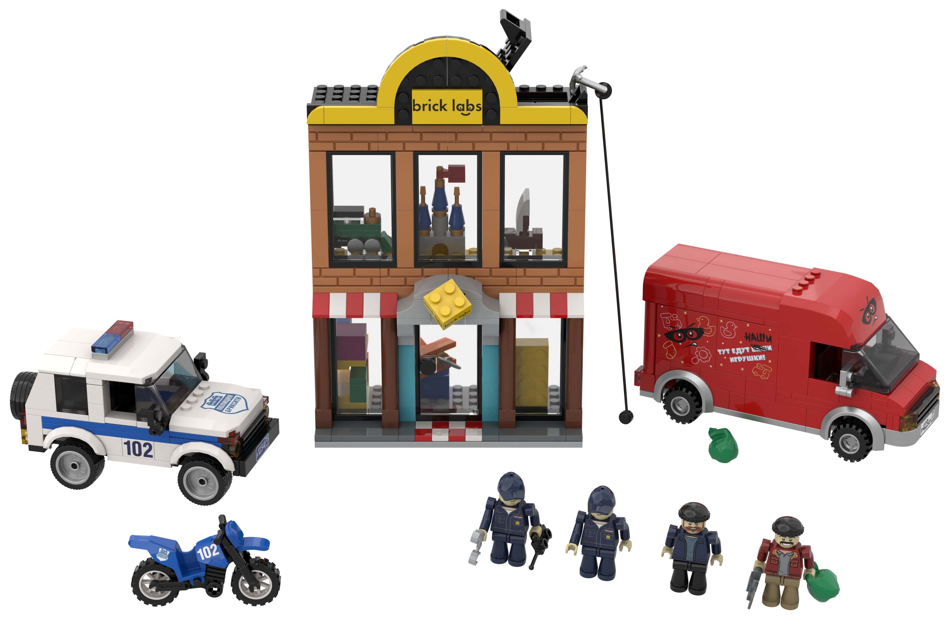 Конструктор brick labs Ограбление магазина 582 дет. - фото 2