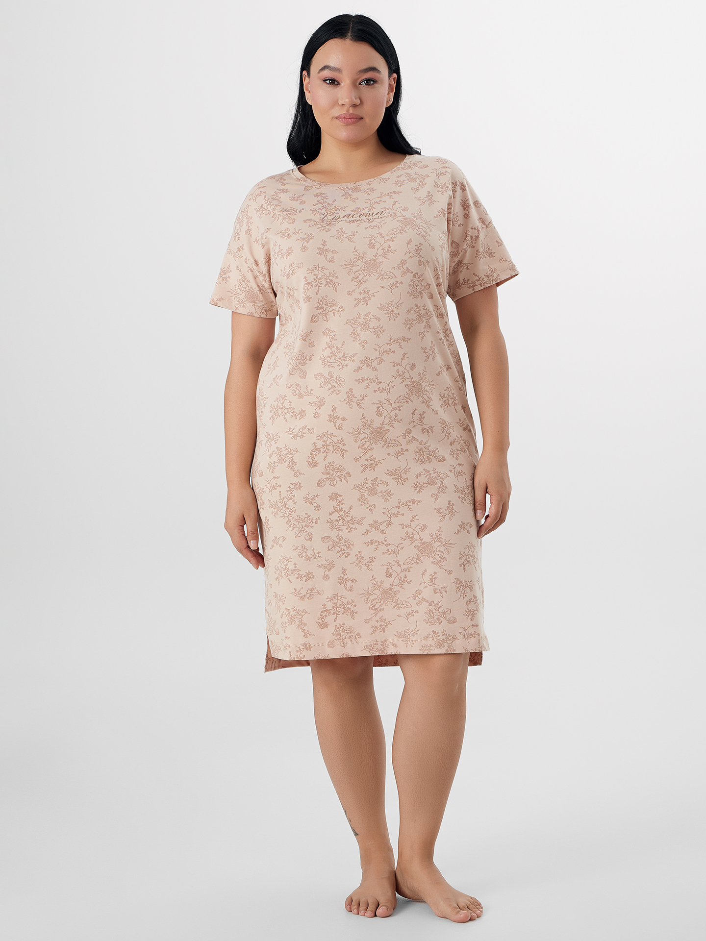 Сорочка ночная Mark Formelle (Марк Формэль) 572310/цветочки на молочном2 - фото 1