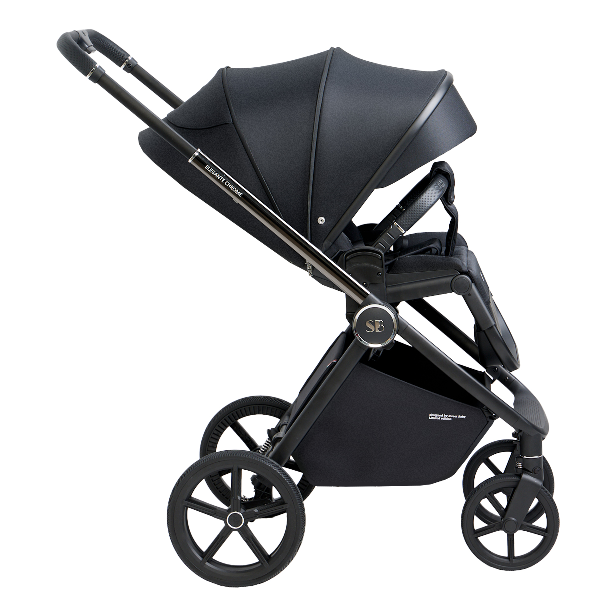 Коляска 3в1 Sweet Baby Elegante Chrome Black черный - фото 44