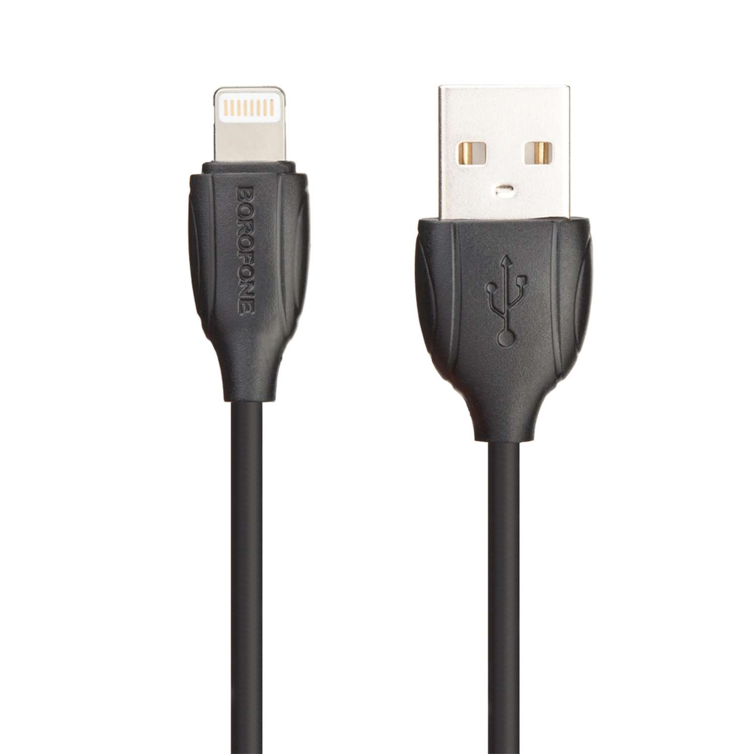 USB кабель Borofone Lightning 8-pin 2.4A 1м - фото 1