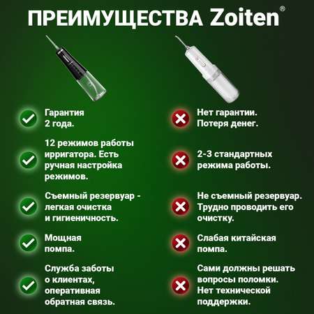 Ирригатор Zoiten импульсный 12 реж.