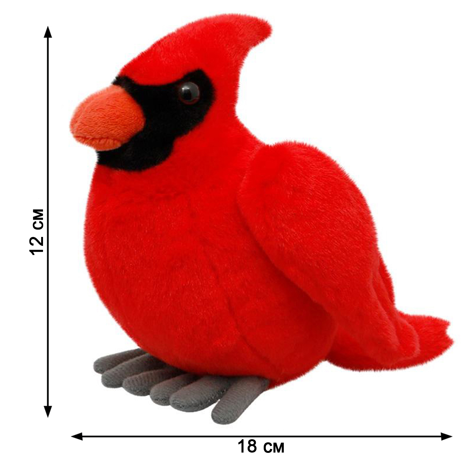 Игрушка мягкая All About Nature Красный кардинал 18 см - фото 2