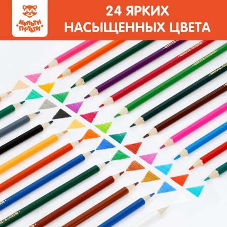 Карандаши цветные МуЛьти-ПуЛьти 24 шт.