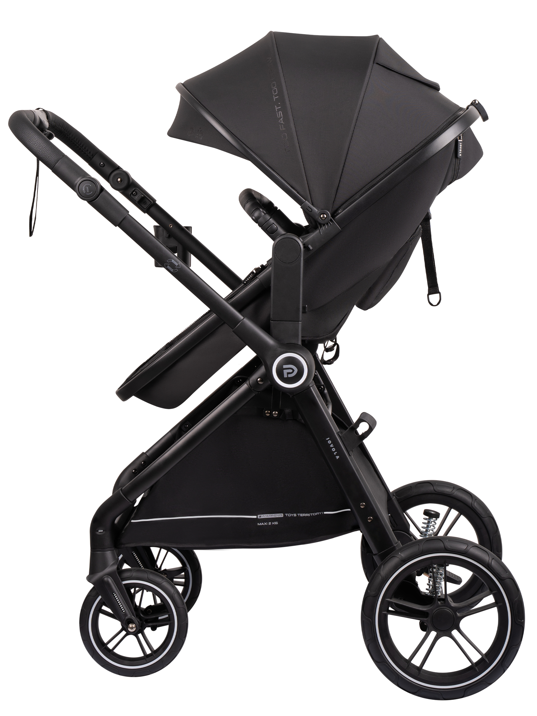 Коляска трансформер JOVOLA Truck, перекидная ручка черный - фото 7