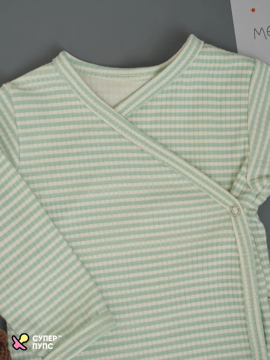 Боди 3 шт Супер Пупс нбр/3пр/бд/зап/зеленыецветочки - фото 12