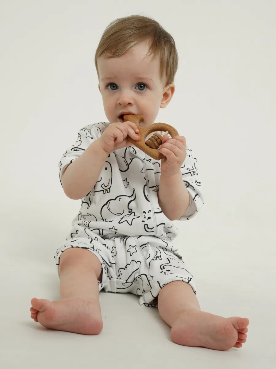 Песочник 3 шт Супер Пупс нбр/3пр/псчн/молн/ЗебралисточкиСветлыйхакиСлоны - фото 28