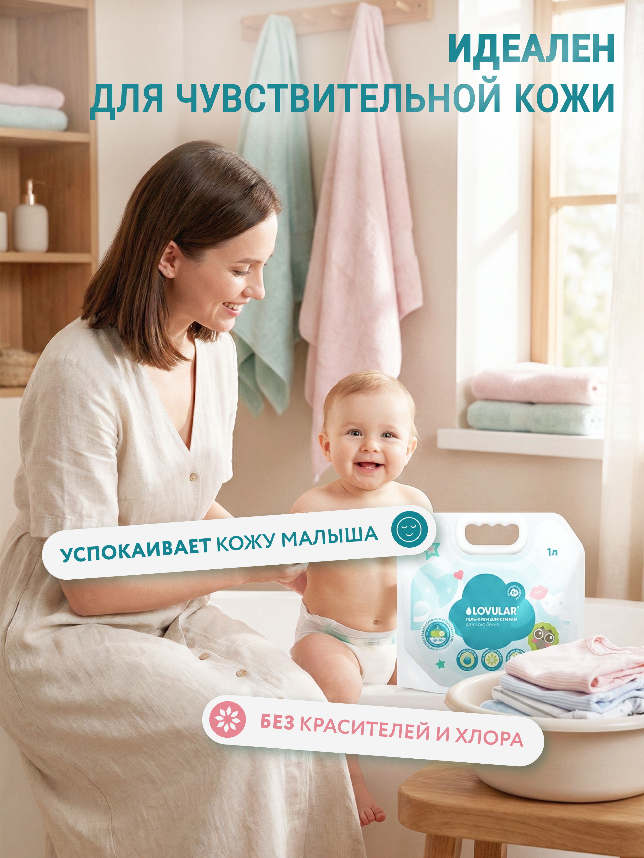 Гель для стирки LOVULAR Sweet Kiss 1л х3шт - фото 2